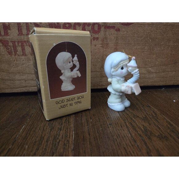 Vintage Precious Moments Ornament 113972 "God Sent You Just In Time" - Picture 1 of 9
